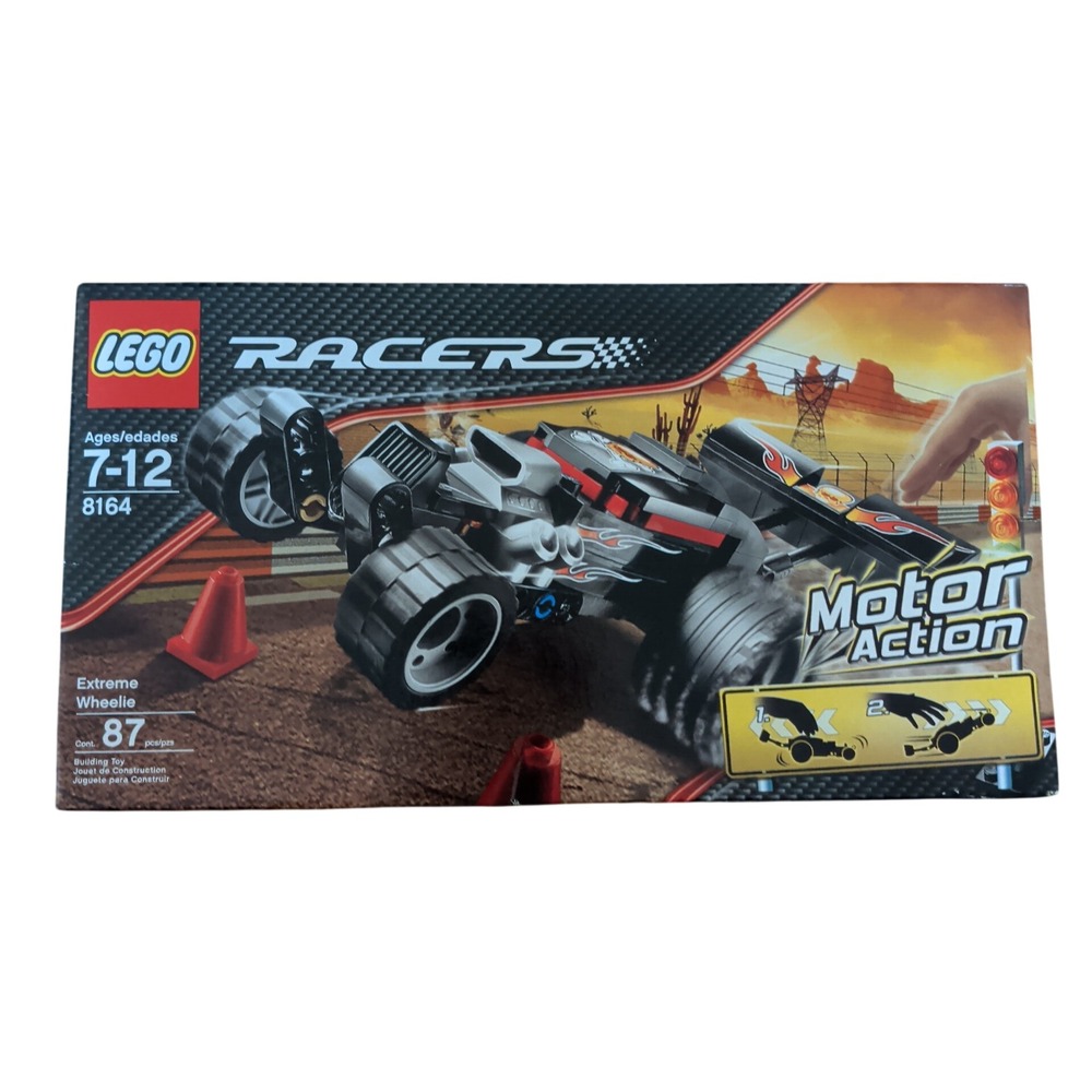 LEGO Racers Extreme Wheelie 8164 Pull Back Motor Action Dragster Set NEW Sealed